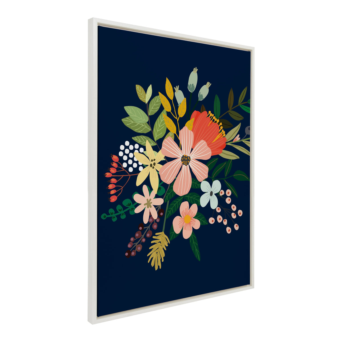 Sylvie Floralis C Framed Canvas by Mia Charro