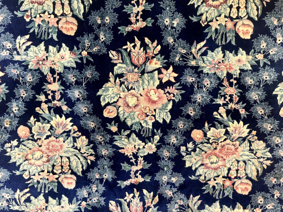 Sino Persian Rug 6x9, Navy Blue, Floral - Jewel Rugs, view 5