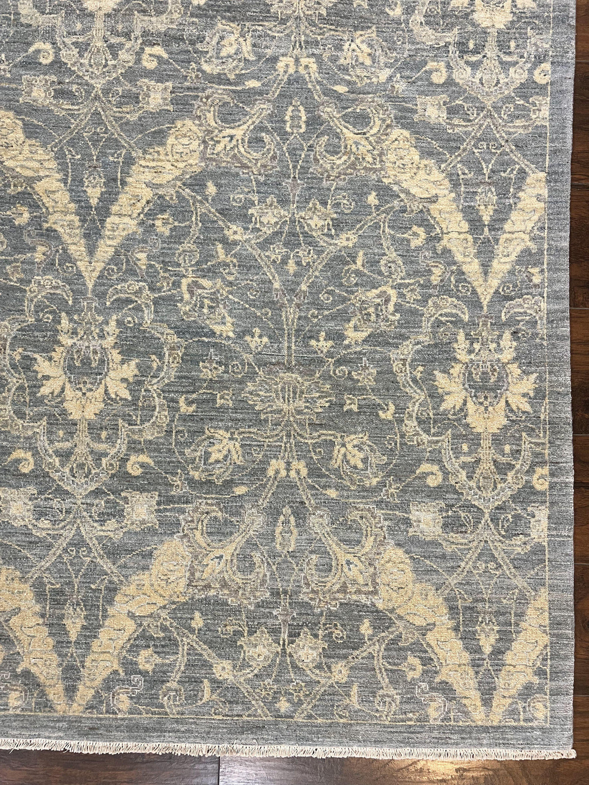 Contemporary Pakistani Rug 5 x 6.6, Handmade Floral Wool Rug, Spanish Pattern - Jewel Rugs, view 9