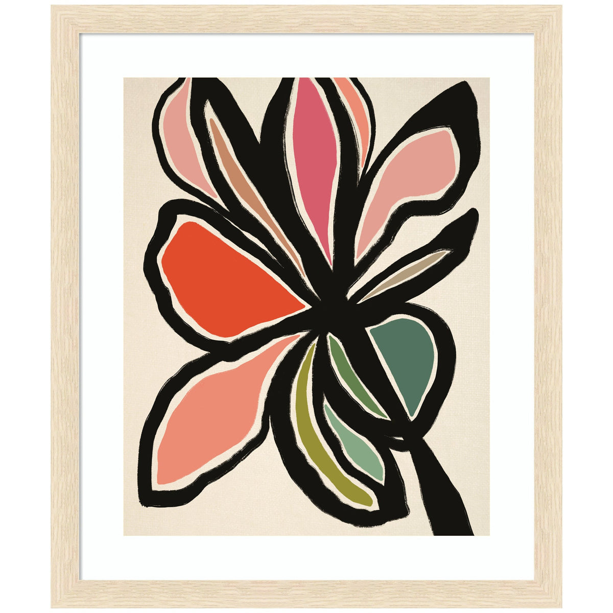 Framed Art Midnight Floral 1 by Alicia Bock