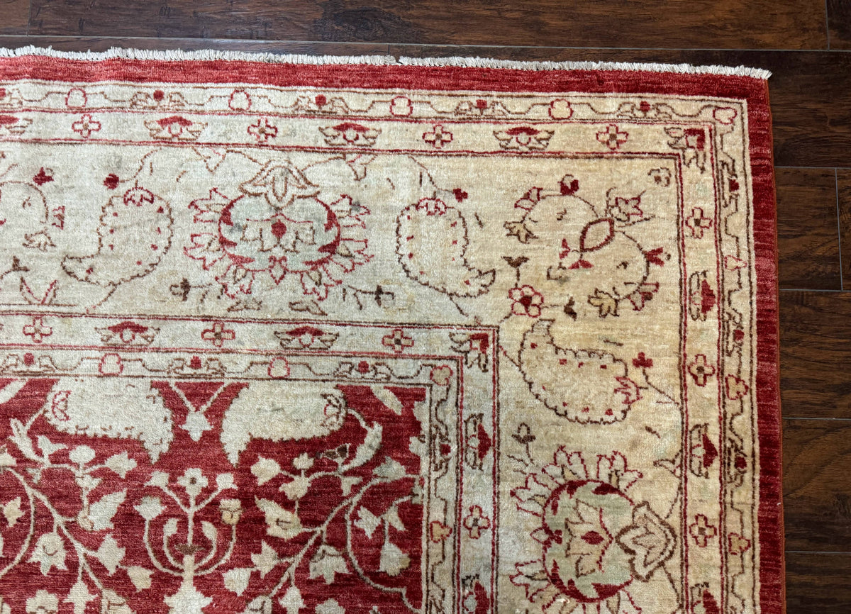 Pakistani Chobi Rug 8x10, Red, Handmade - Jewel Rugs, view 8