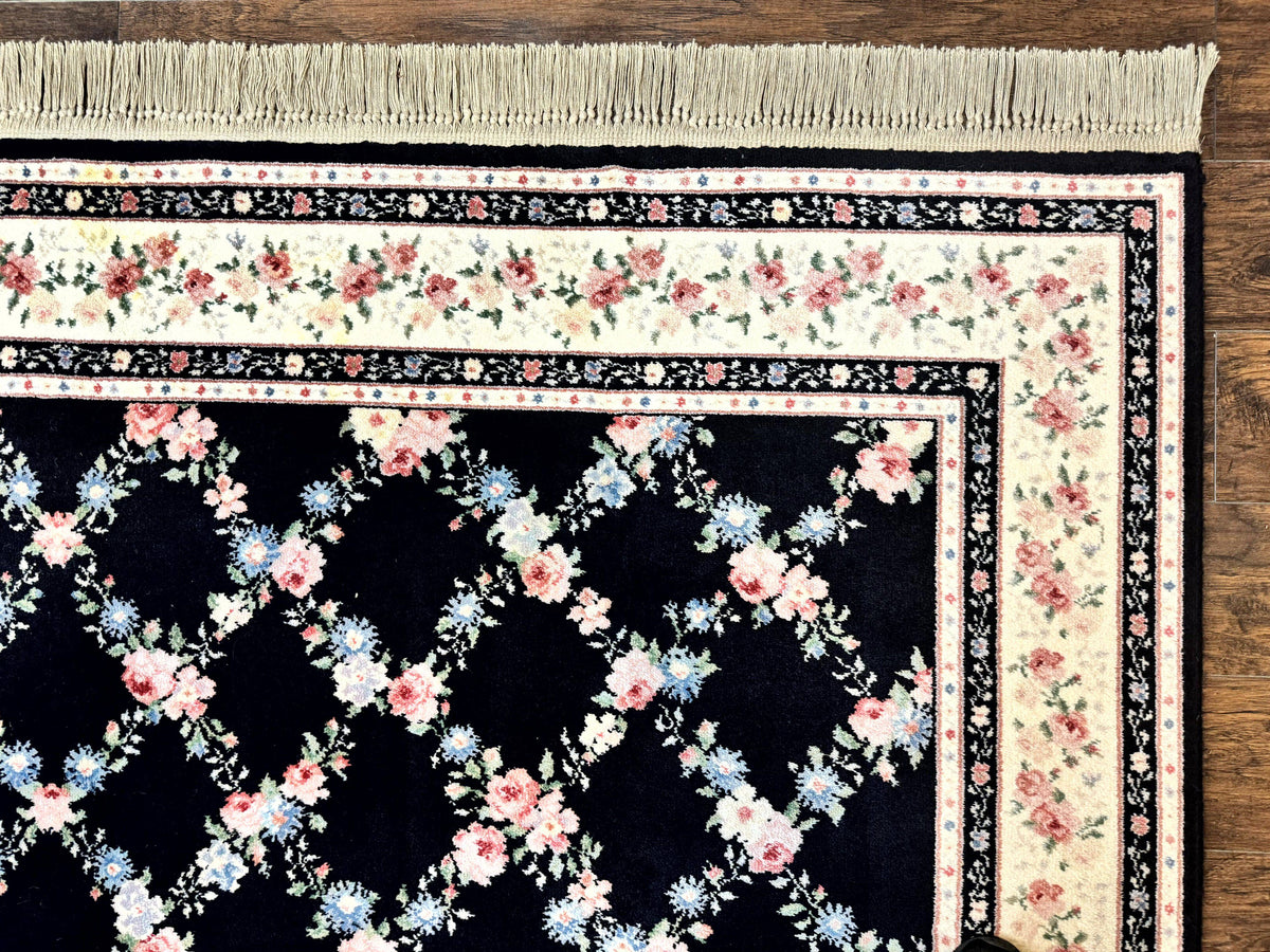 Karastan Rug 8.8 x 12, Garden of Eden #509/1270, Ebony Trellis, Vintage Discontinued Wool Pile Karastan Carpet - Jewel Rugs, view 8