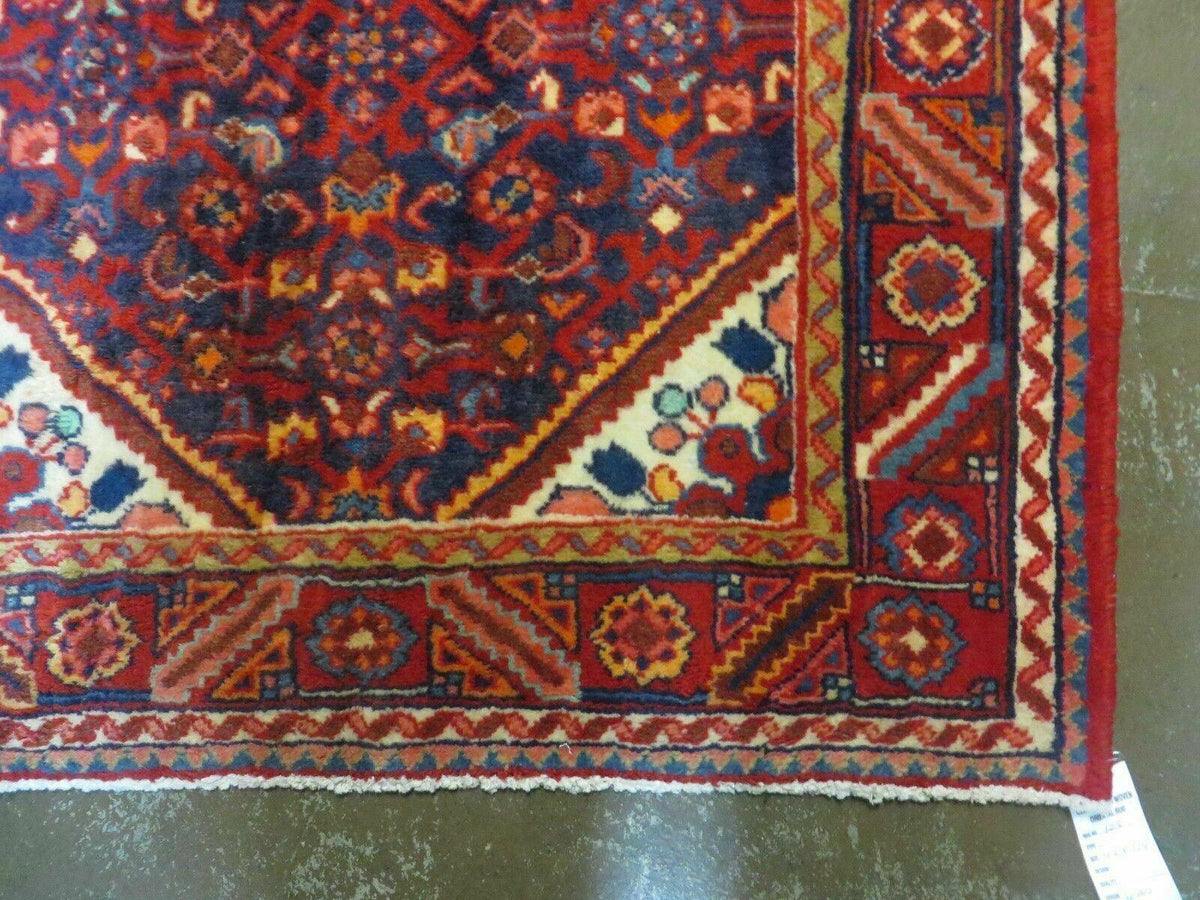 3' 6" X 10' 4" Antique Handmade India Floral Oriental Wool Runner Rug # 128 - Jewel Rugs, view 10