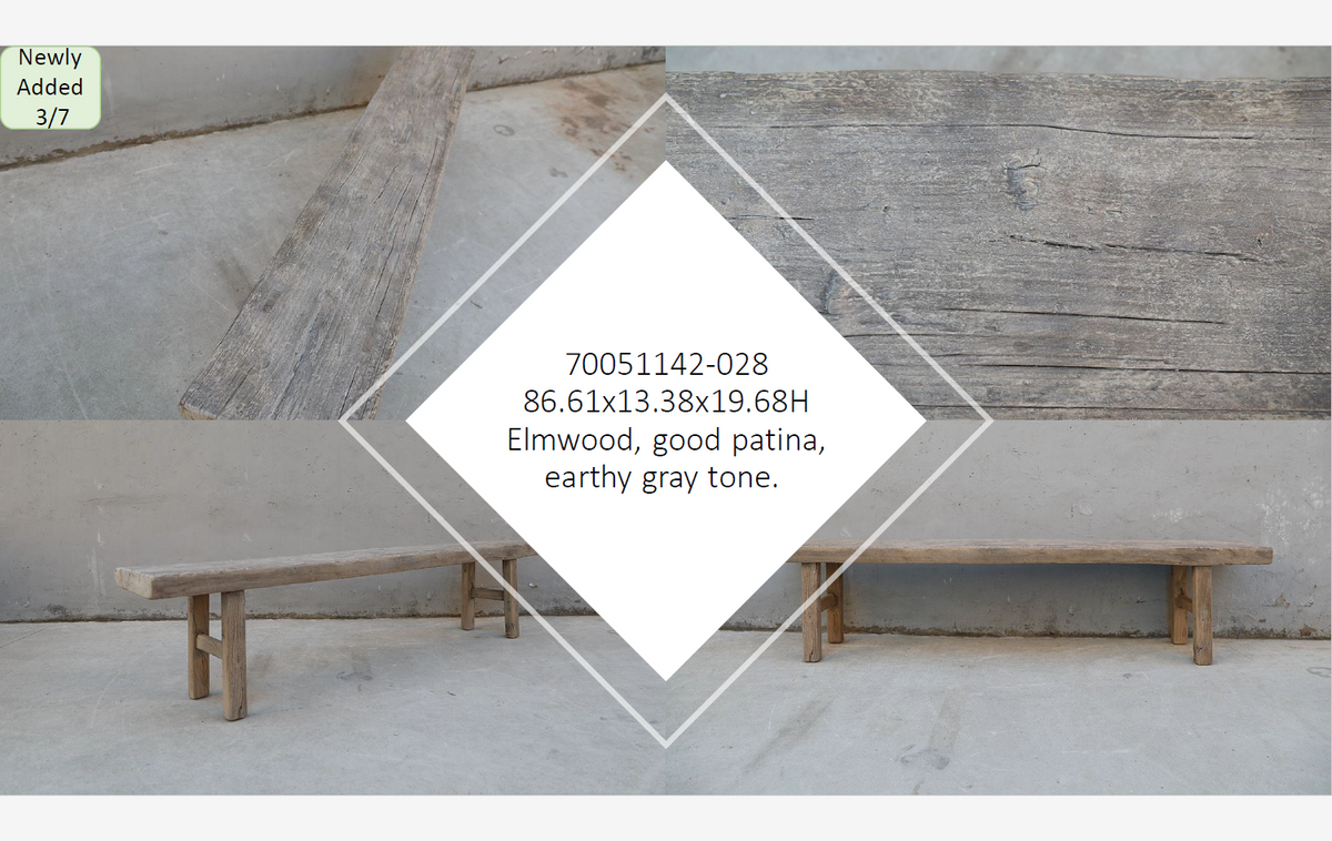 Vintage Bench Large about 7-8ft long Weathered natural(size & color vary) Excellent top