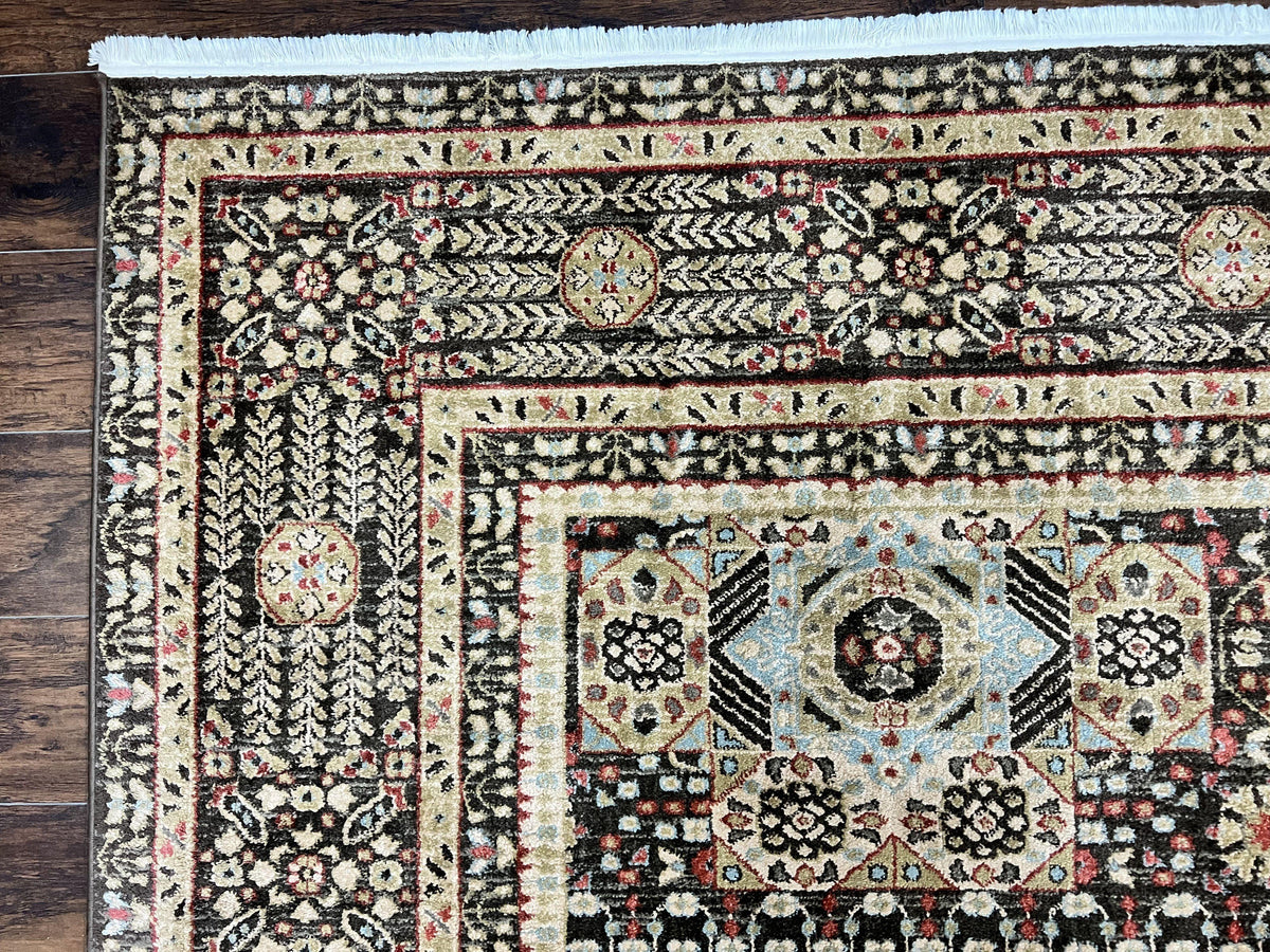 Room Sized Oriental Rug 10x11, Power Loomed Carpet, Tan Brown, Unique Loom - Jewel Rugs, view 6