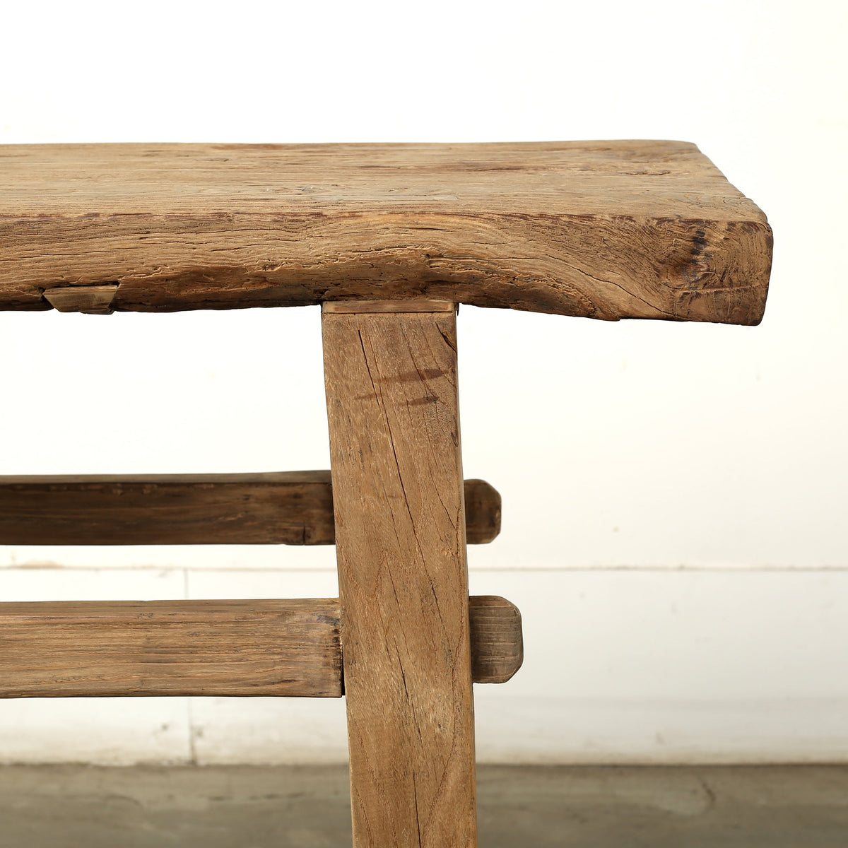 Approx. 57" Wide Vintage Console Table Weathered Natural
