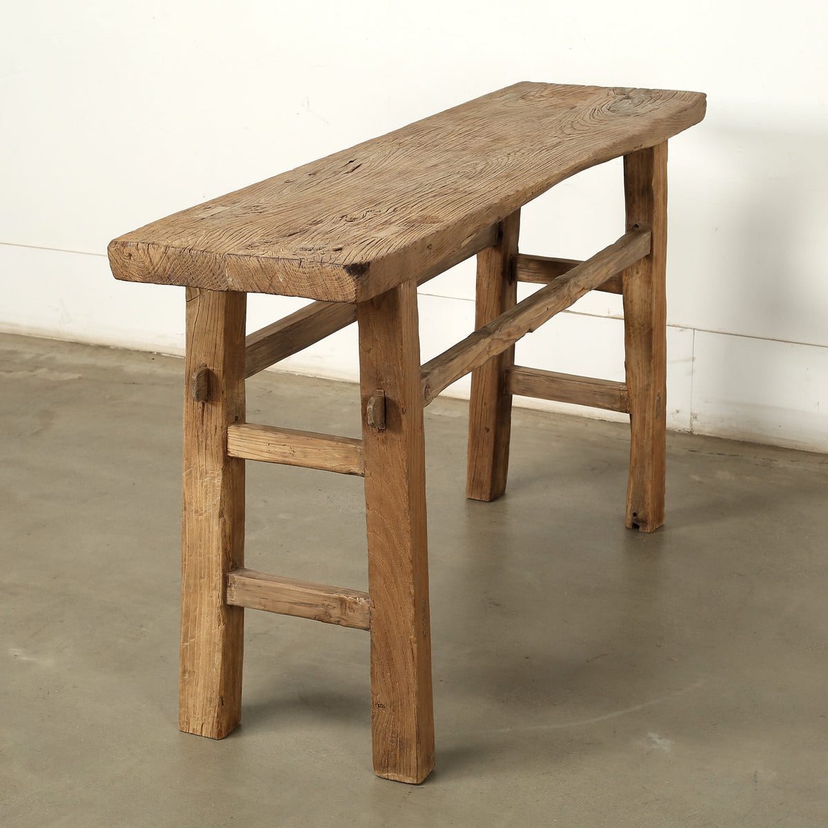 Approx. 57" Wide Vintage Console Table Weathered Natural