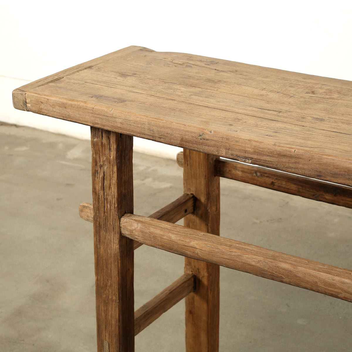 Approx. 59 inches long, 15 Inches Deep Vintage Console Weathered Natural