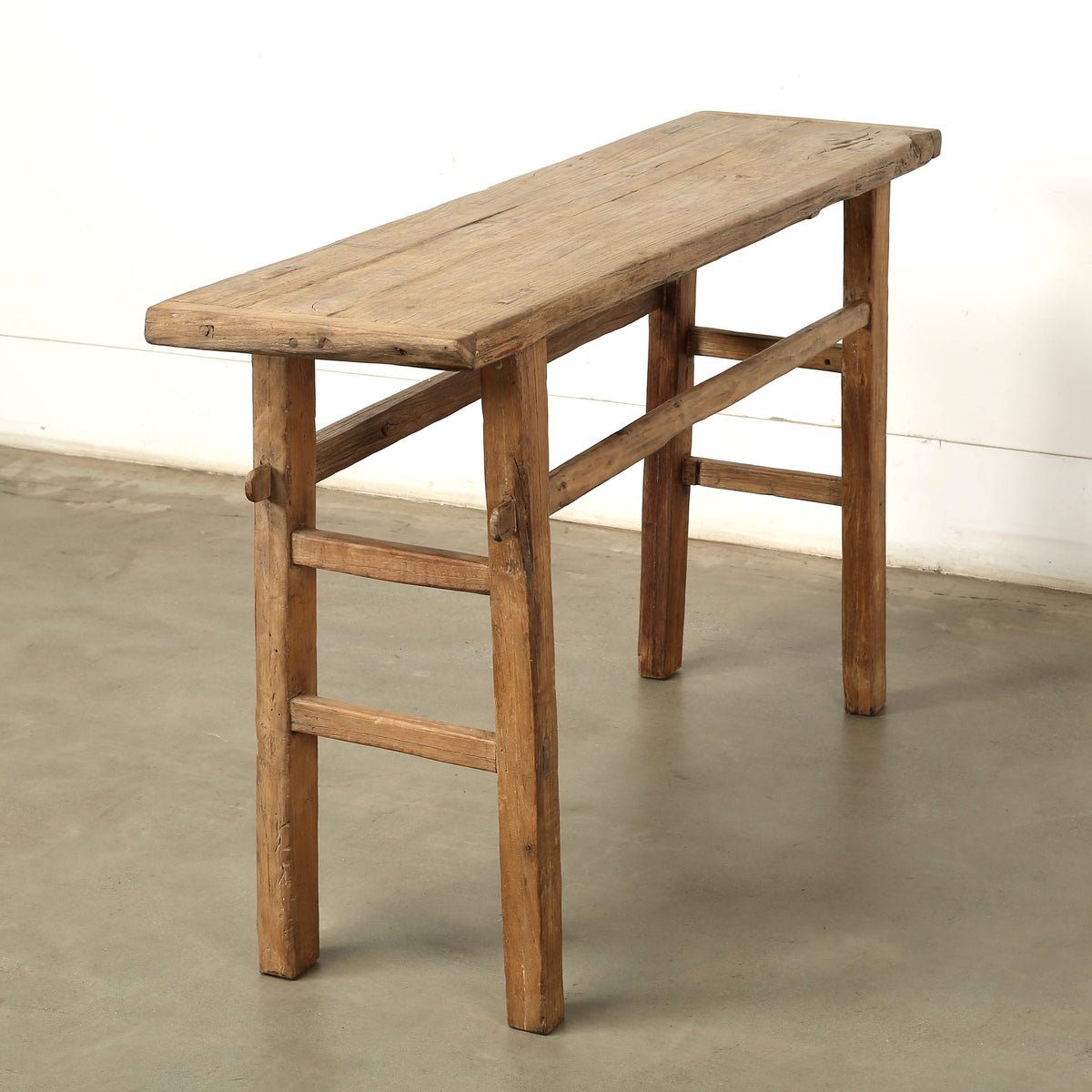 Approx. 59 inches long, 15 Inches Deep Vintage Console Weathered Natural