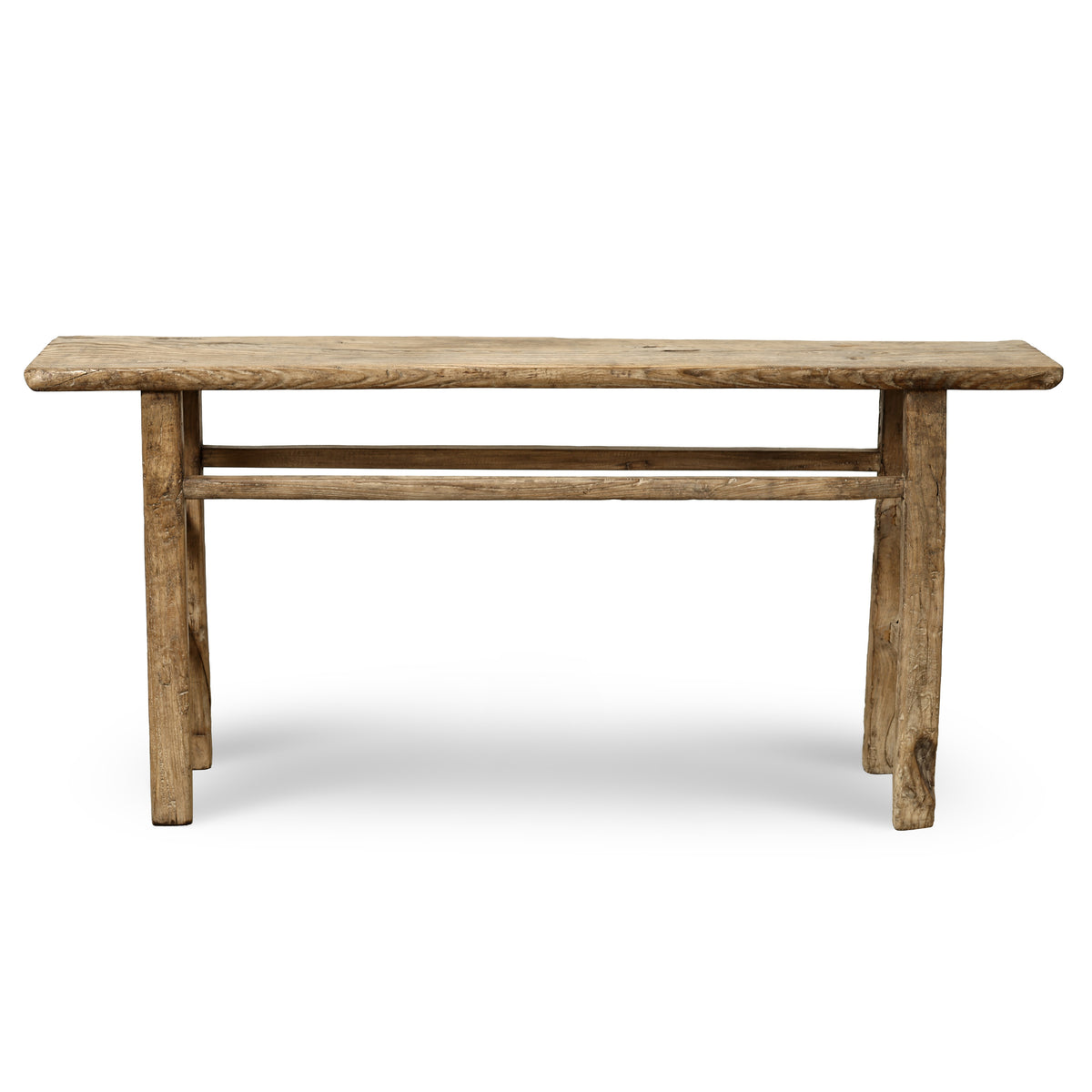 Approx. 70.9 Inches Long 13.8 Inches Deep Vintage Console Table Elmwood Weathered Natural