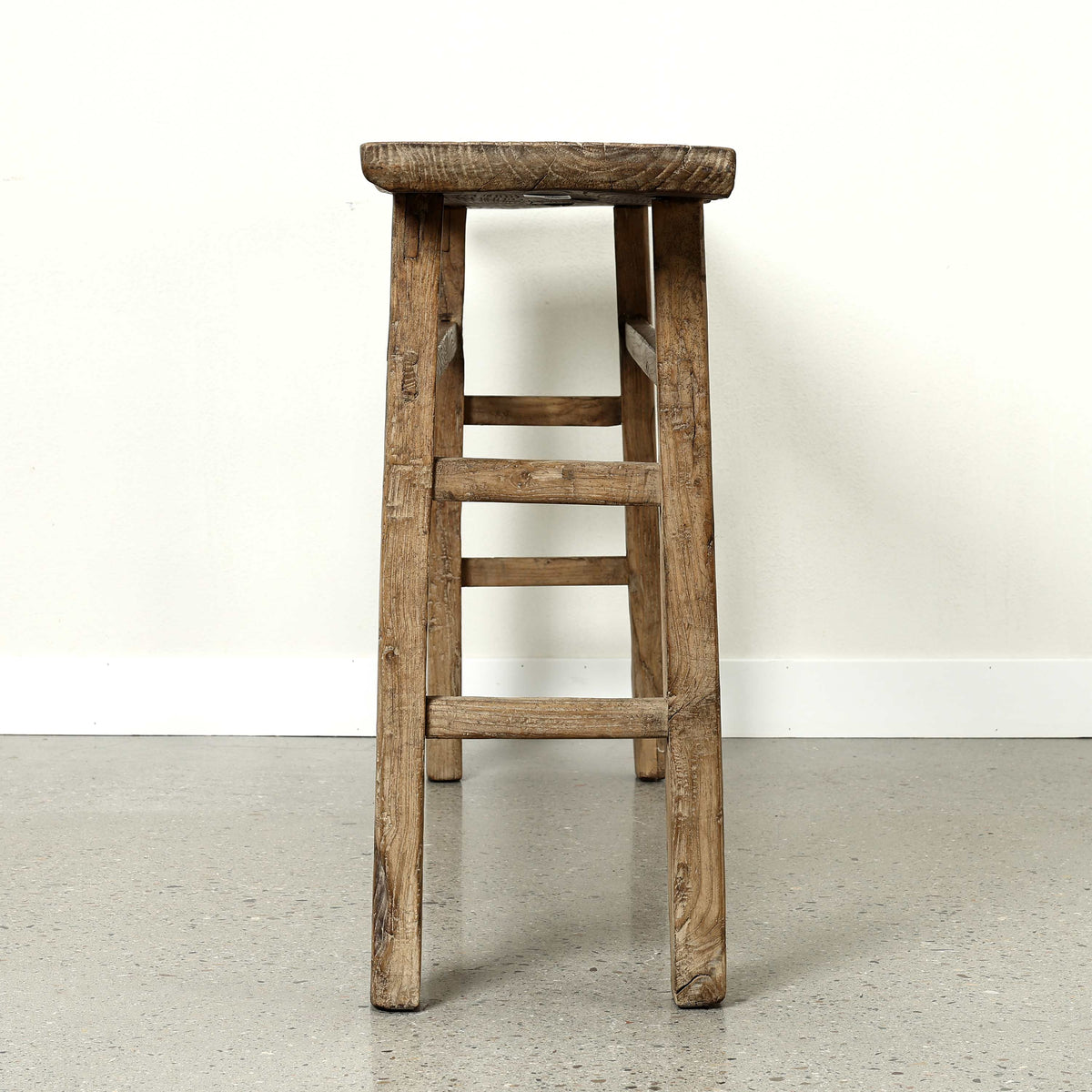 Approx. 70.9 Inches Long 13.8 Inches Deep Vintage Console Table Elmwood Weathered Natural