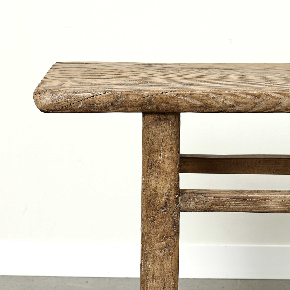 Approx. 70.9 Inches Long 13.8 Inches Deep Vintage Console Table Elmwood Weathered Natural