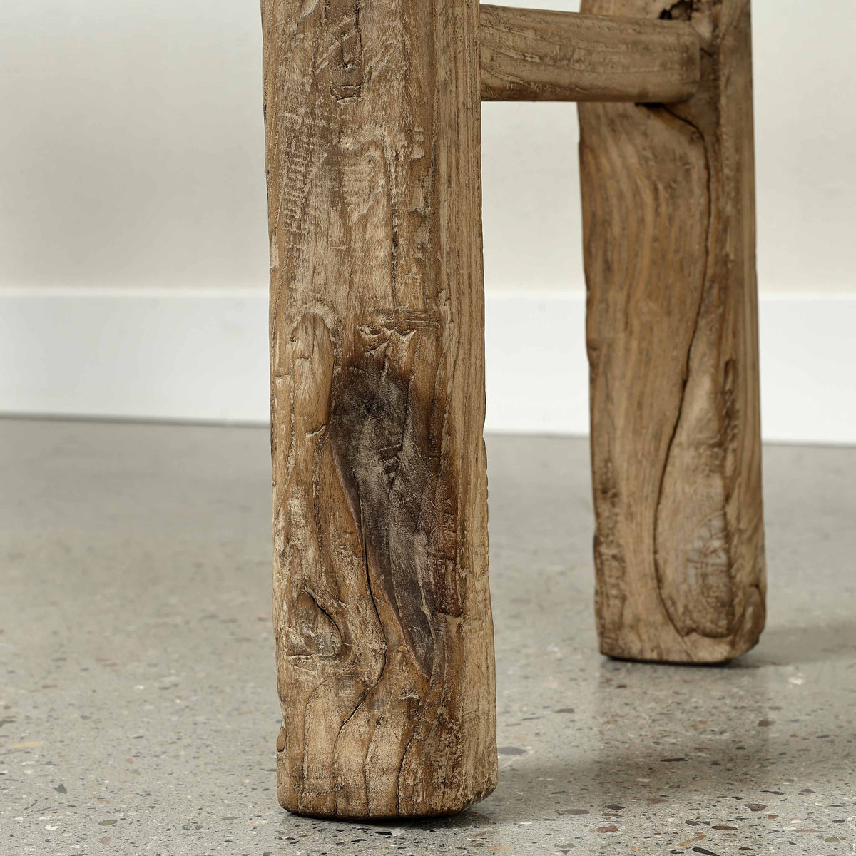 Approx. 70.9 Inches Long 13.8 Inches Deep Vintage Console Table Elmwood Weathered Natural