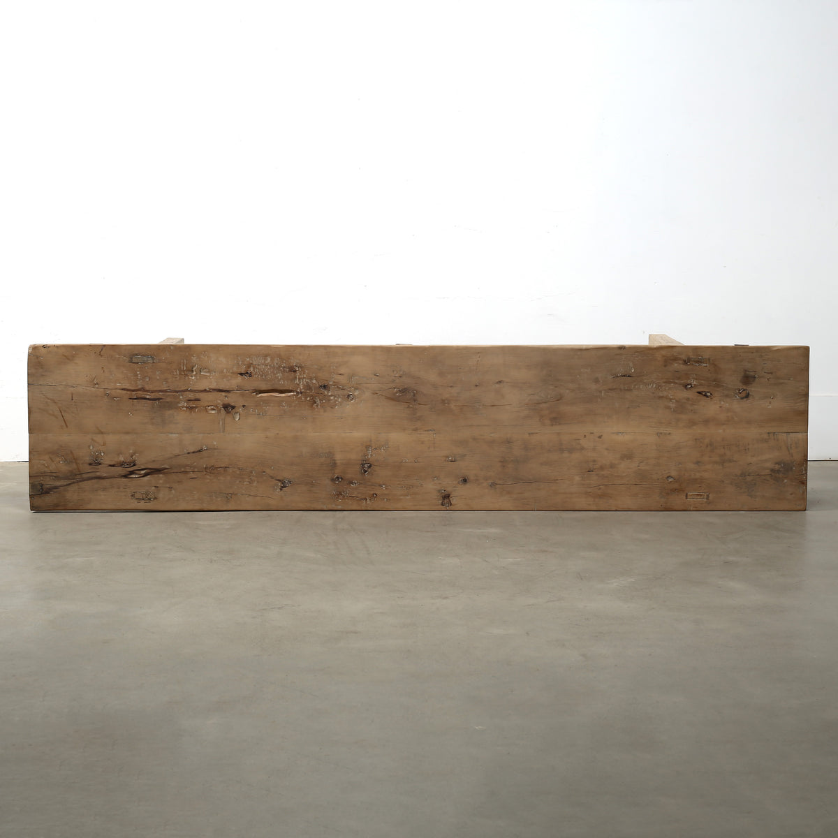 Approx. 85" Long Cotton wood Vintage Console Table Weathered Natural