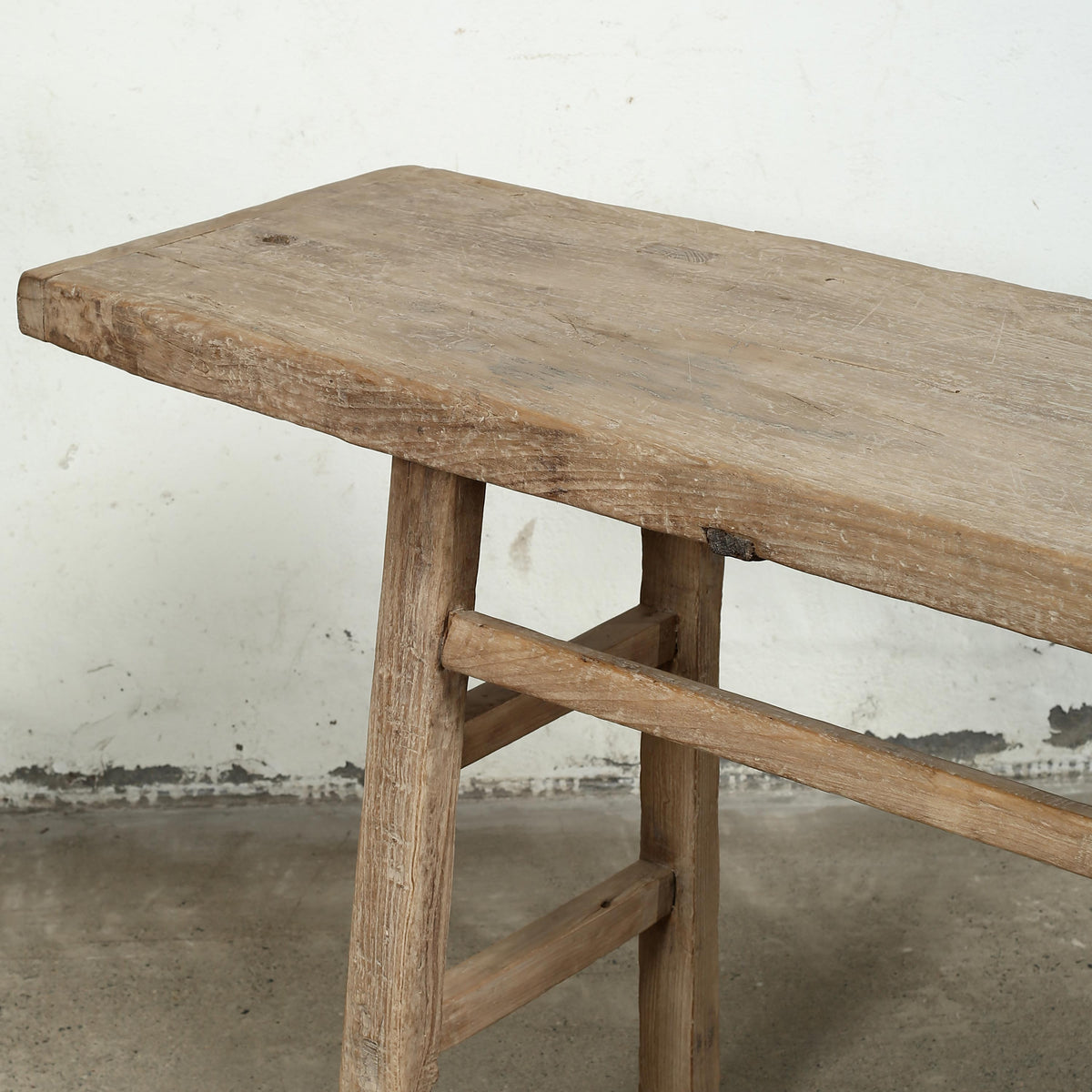 Approx. 80" Long 17" Deep Vintage Console Table Weathered Natural