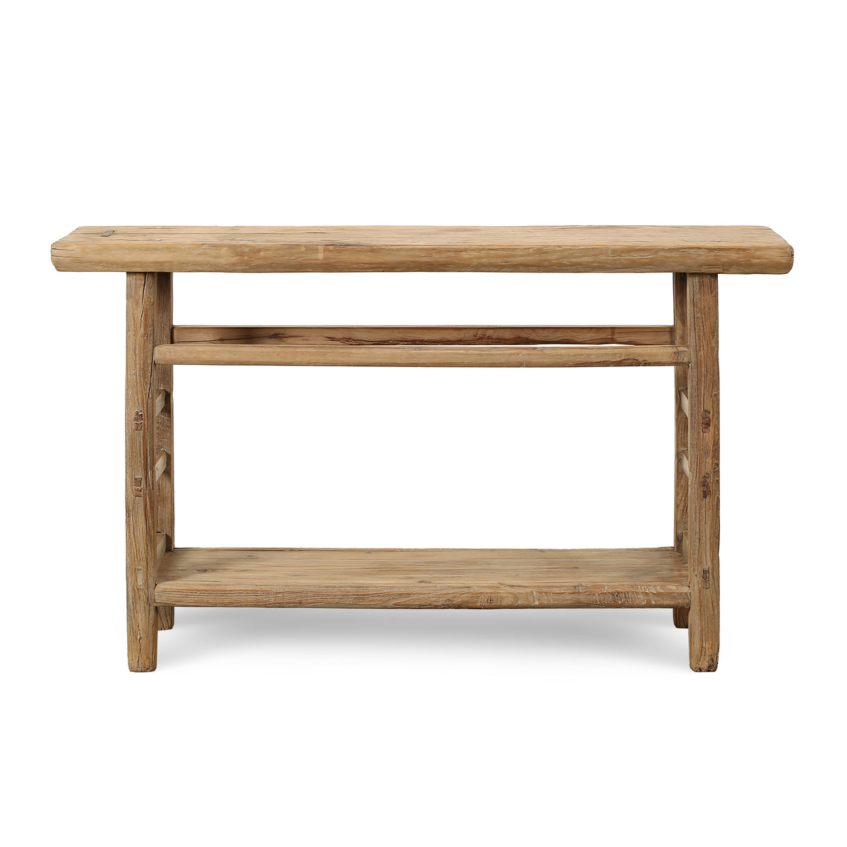 Approx. 50 Inches Long Console with Shelf, Weathered Natural