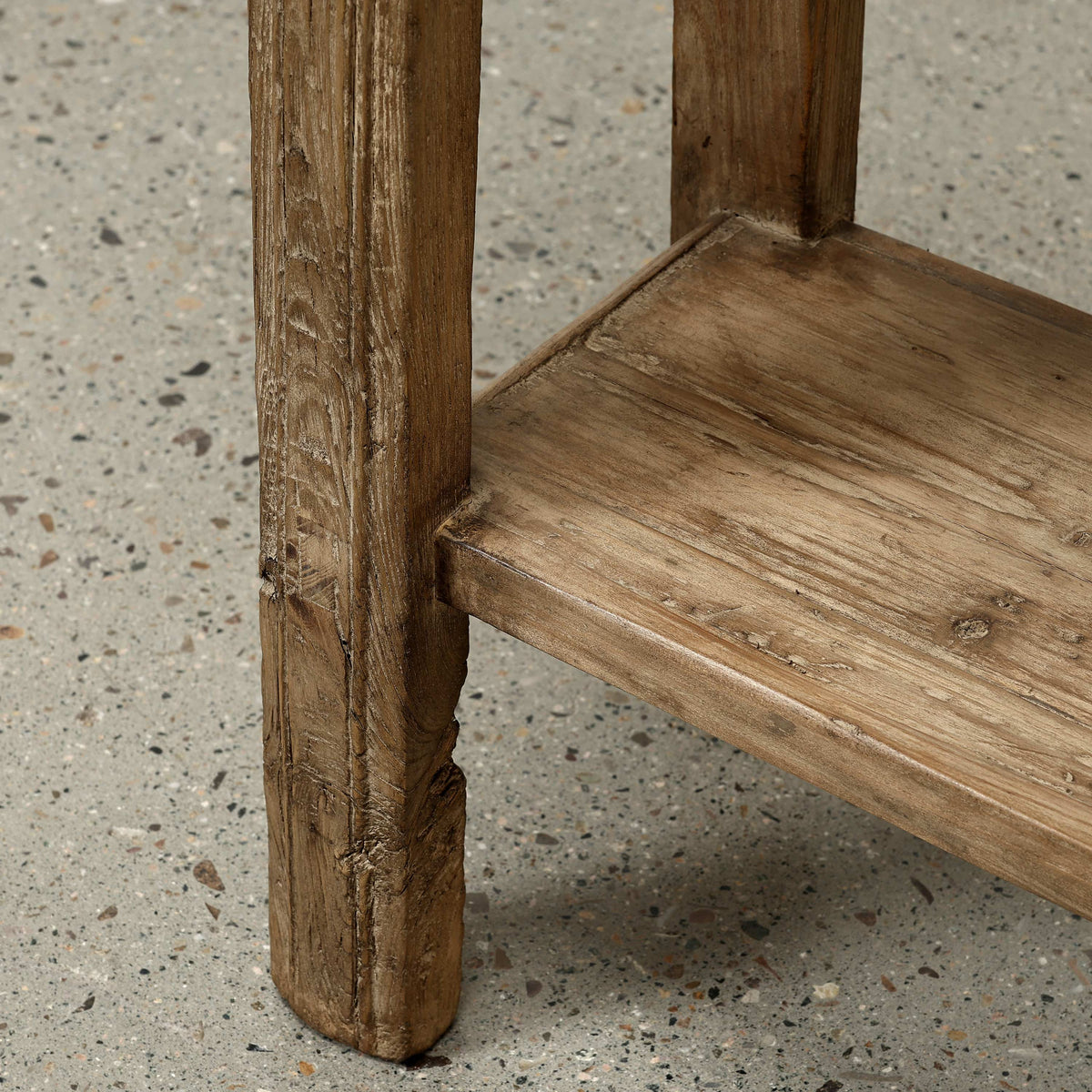 Approx. 44" Long 12"Deep Console with Shelf, Weathered Natural
