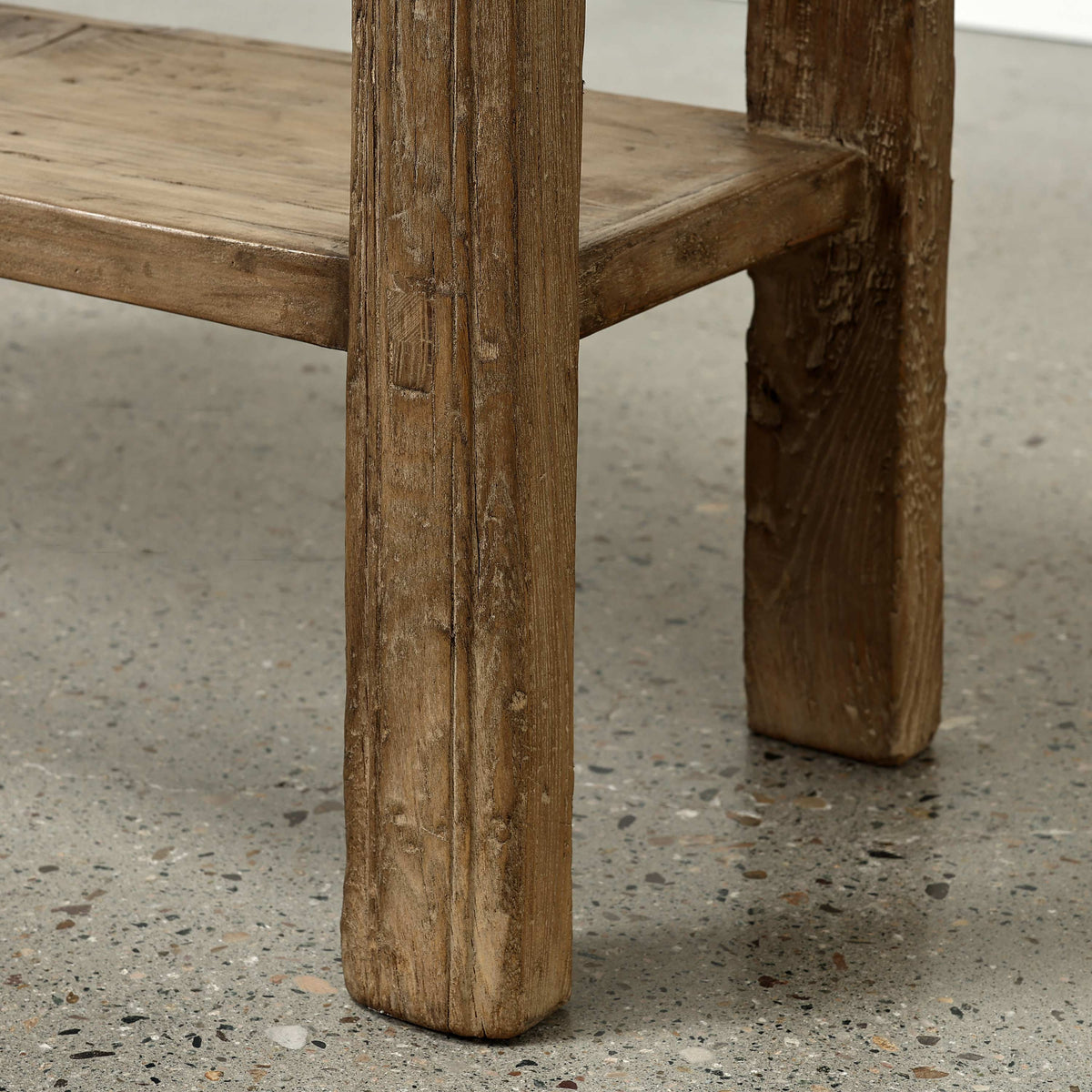 Approx. 44" Long 12"Deep Console with Shelf, Weathered Natural