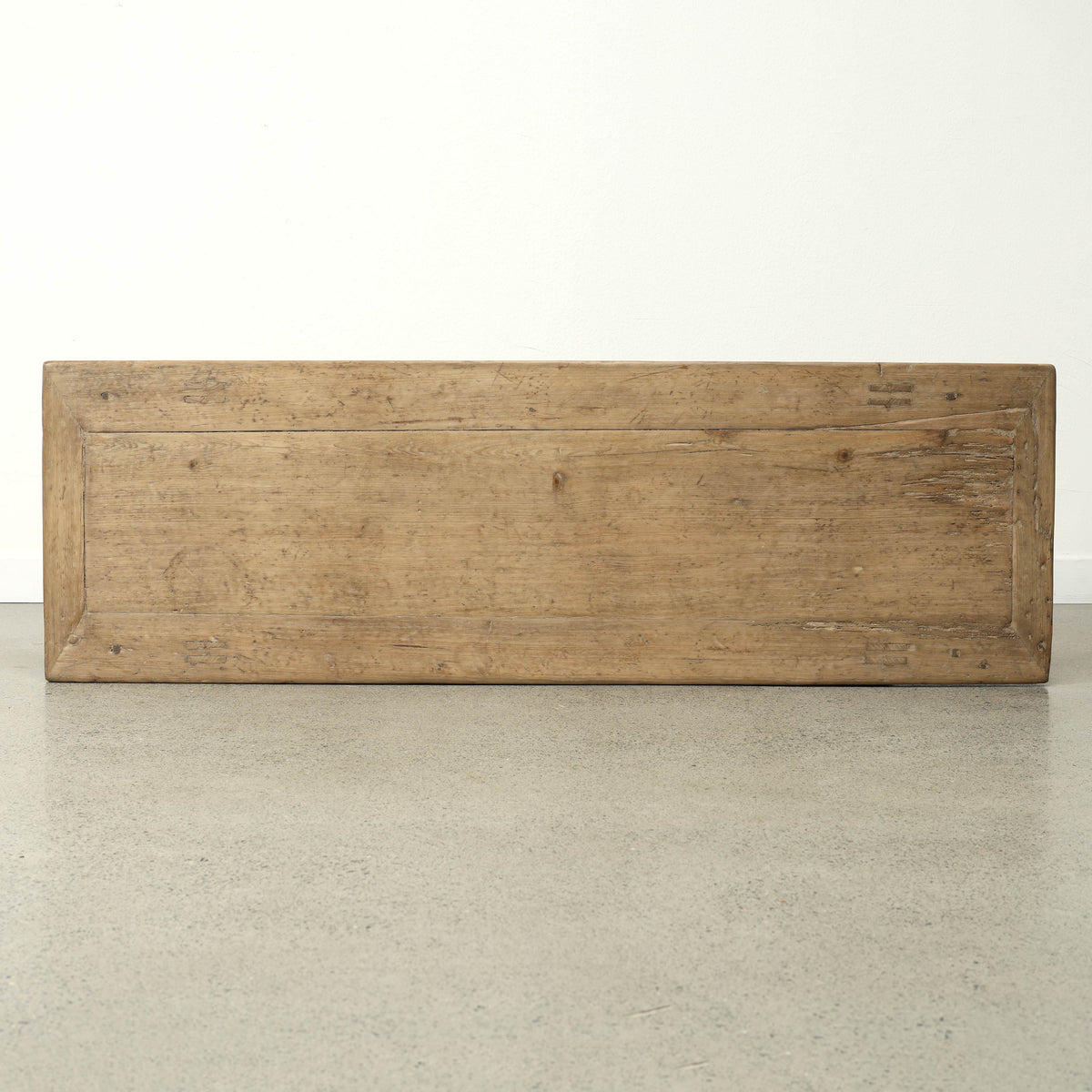 Vintage Coffee Table 57Wx23Dx17H Walnutwood Top Weathered Natural