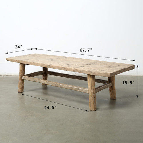 Vintage Coffee Table 67.7x24x18.5H Weathered Natural image 2