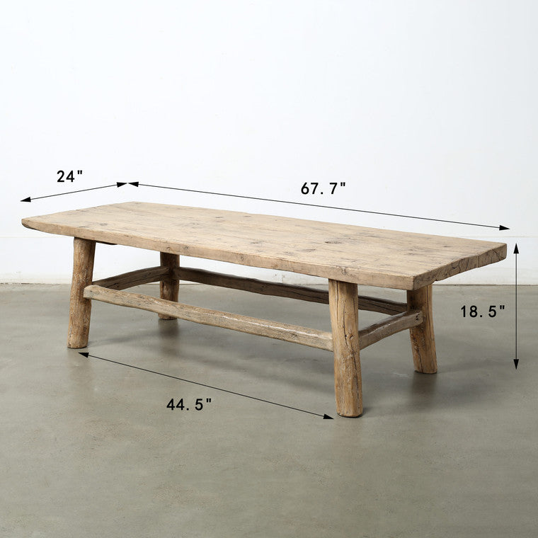 Vintage Coffee Table 67.7x24x18.5H Weathered Natural image 3