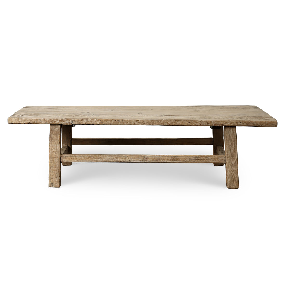 Vintage Coffee Table Approx. 67 Inches Wide 29 Inches Deep Weathered Natural (dimensions and finish may differ)