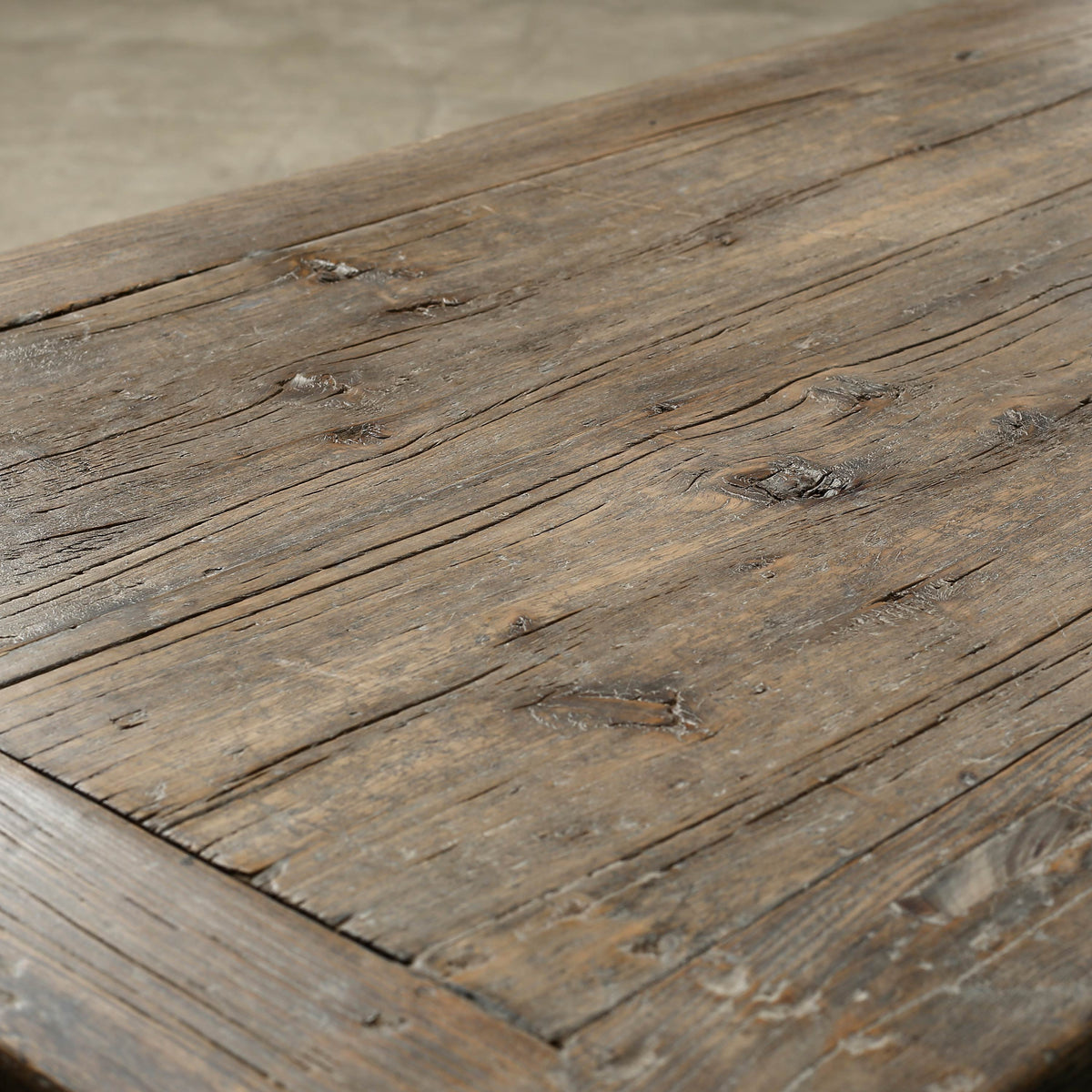 Approx. 76" Long 26" Deep Vintage Coffee Table with Distressed Black Lacquer
