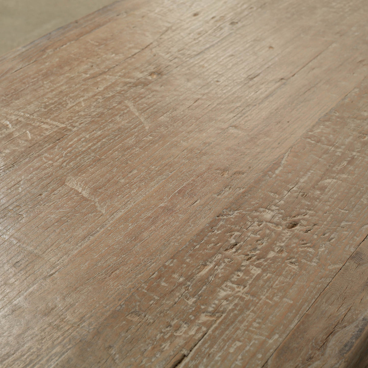 Approx. 78" Long 25" Deep Vintage Coffee Table Weathered Natural Elmwood