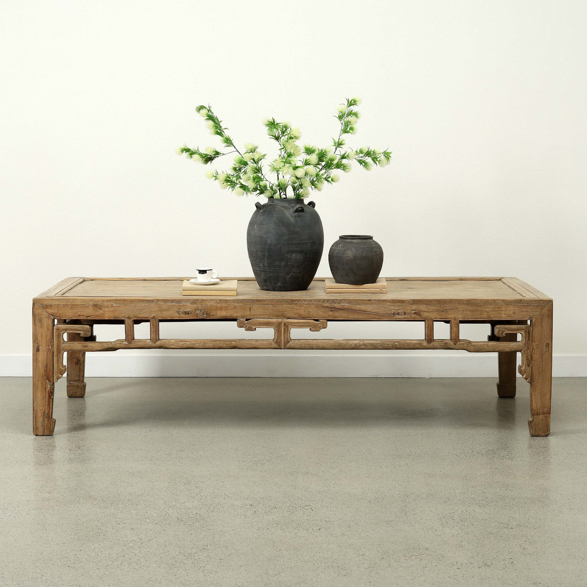 Approx. 73" Long 34" Deep Vintage Coffee Table Weathered Natural