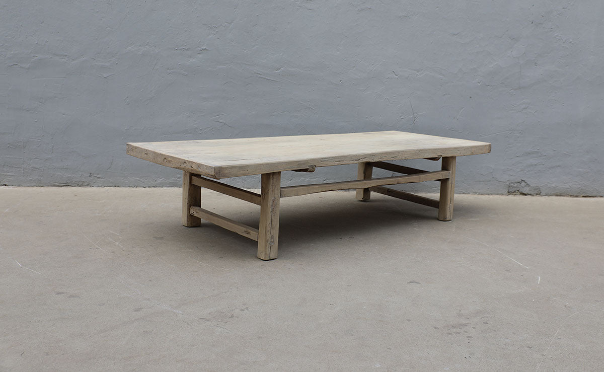 Vintage Coffee Table Large Walnutwood Weathered Natural 78x31x18H