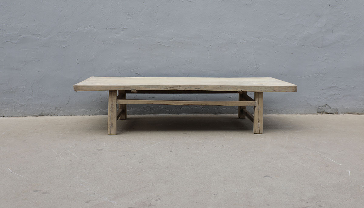 Vintage Coffee Table Large Walnutwood Weathered Natural 78x31x18H