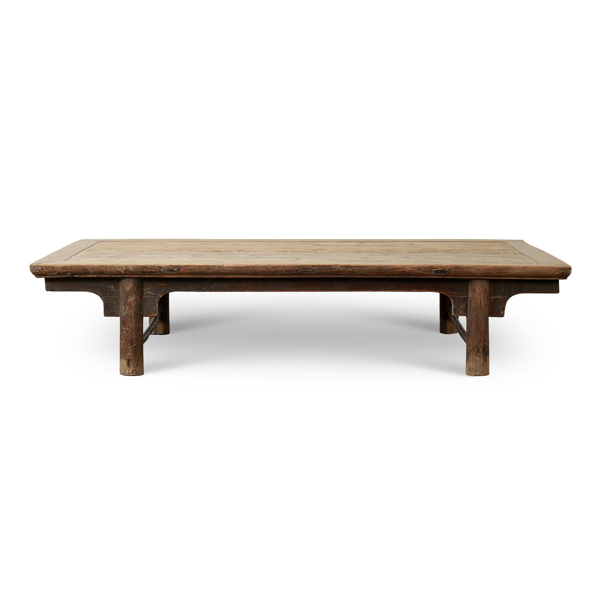 Vintage Extra Large Coffee Table with Round Legs 88.19W43.31D18.11H