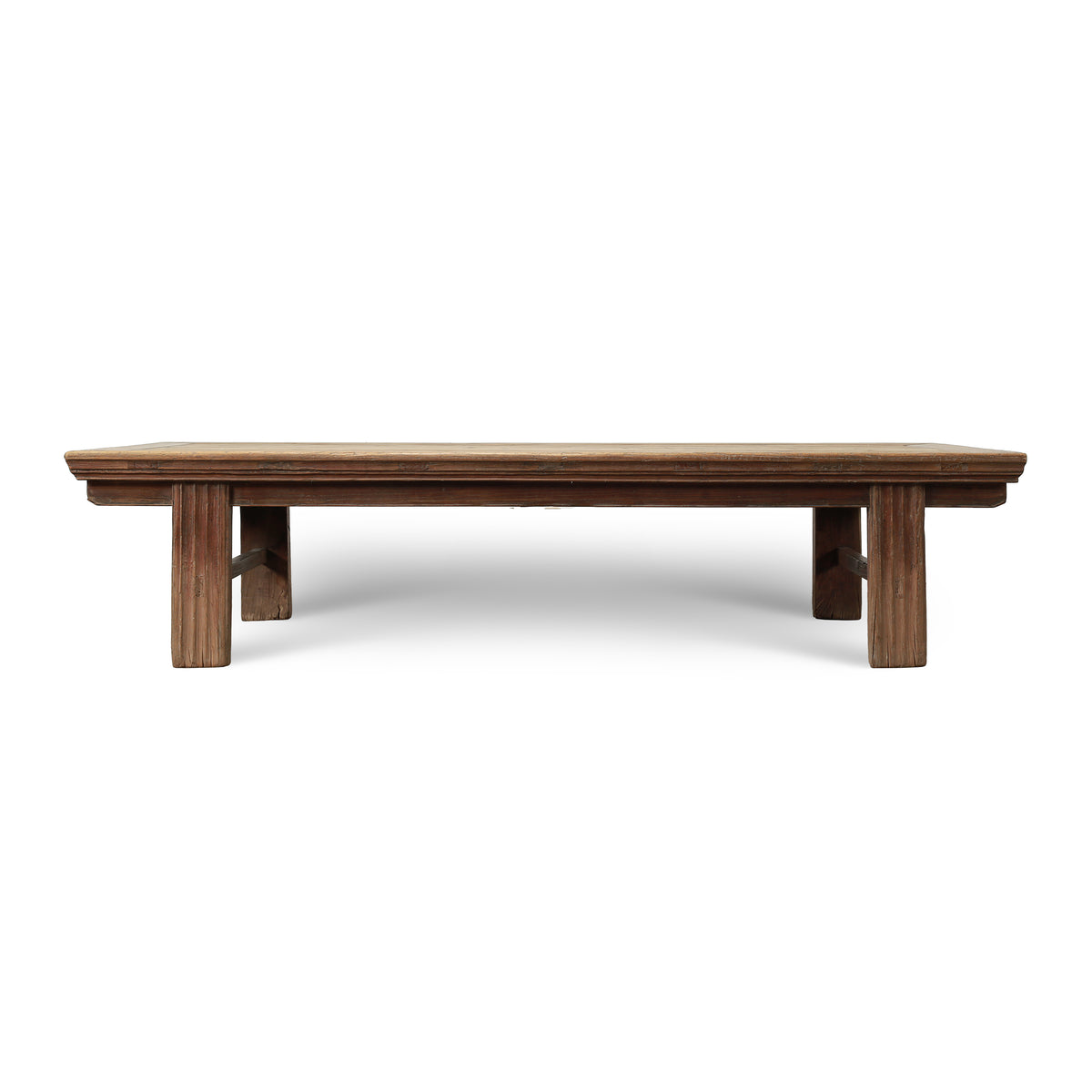 Vintage Extra Large Coffee Table with Round Legs 83.07W43.31D18.5H