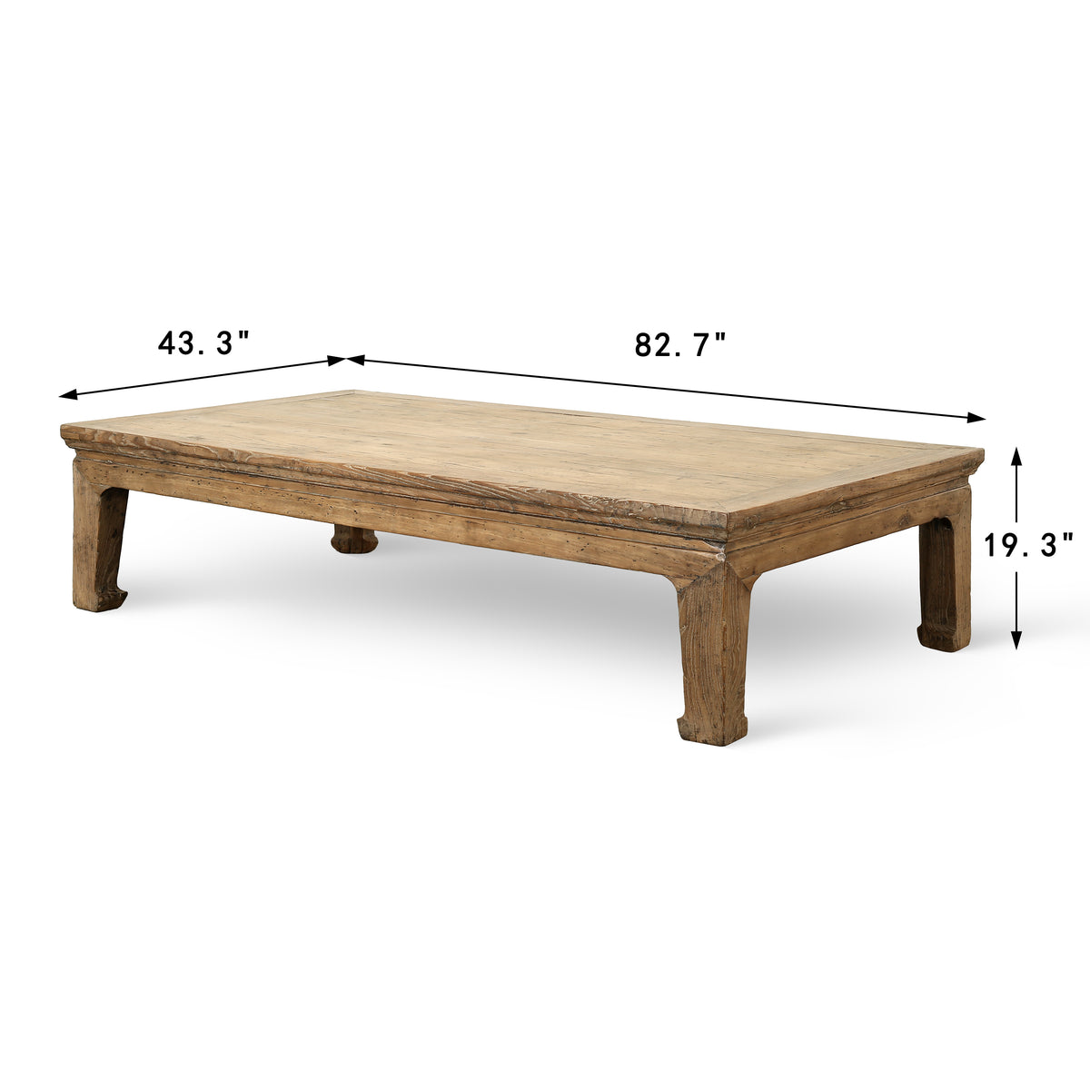 Vintage Extra Large Coffee Table 82.7W43.3D19.3H