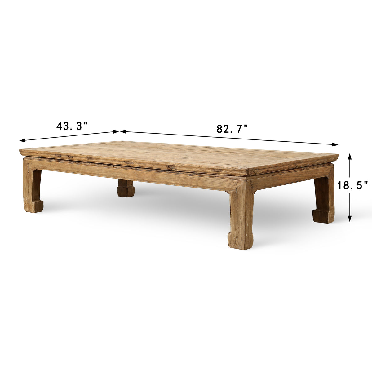 Vintage Extra Large Coffee Table 82.7W 43.3D 18.5H