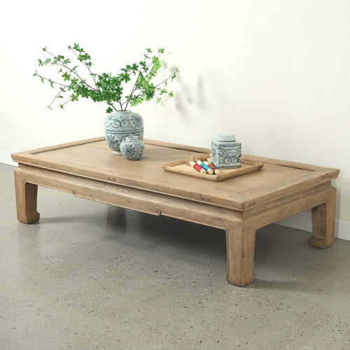 Vintage Extra Large Coffee Table 80.3W 40.2D 19.7H Weathered Natural image 2