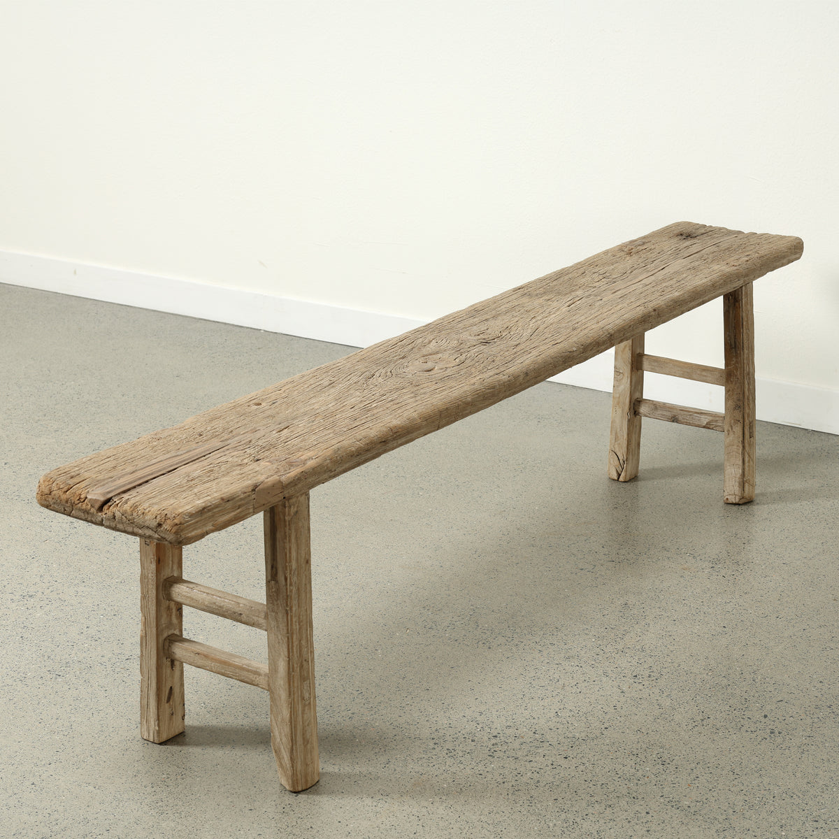 Approx. 74 Inches Long 12 Inches Deep Vintage Rustic Bench Weathered Natural
