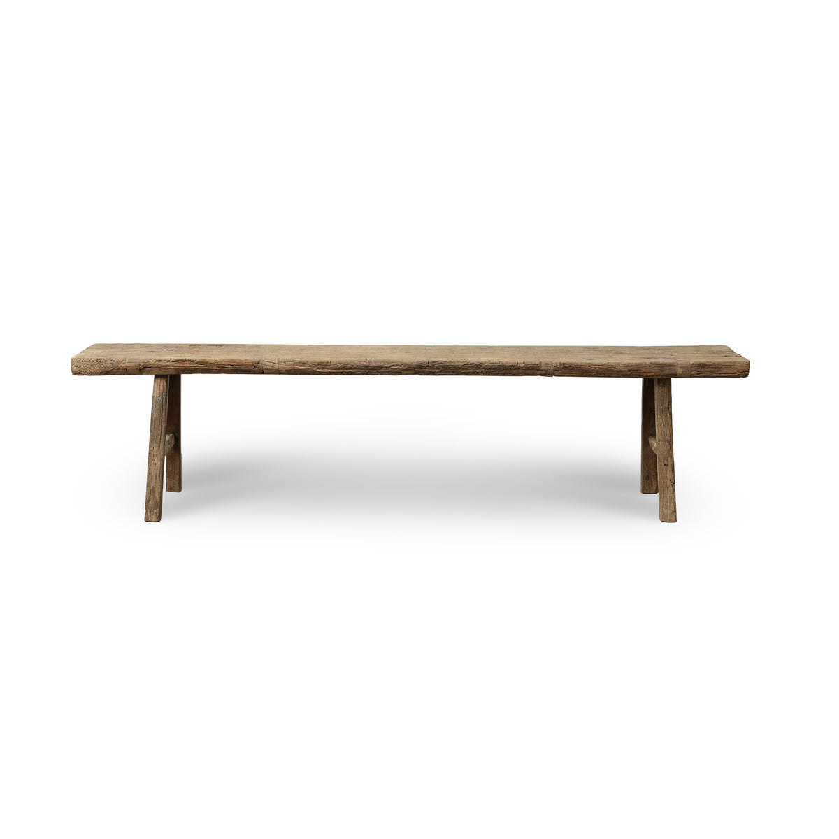 Approx. 81.5 Inches Long 13.8 Inches Deep Vintage Rustic Bench Weathered Natural