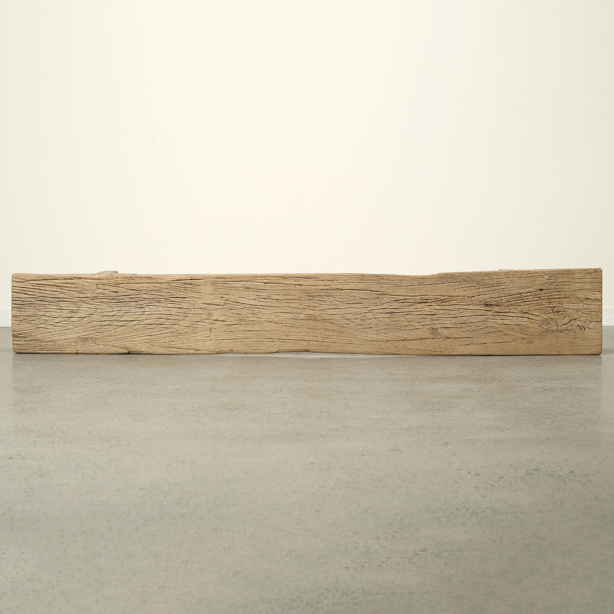 Approx.89 Inches Long Vintage Elmwood Bench with Warm Wood Tone