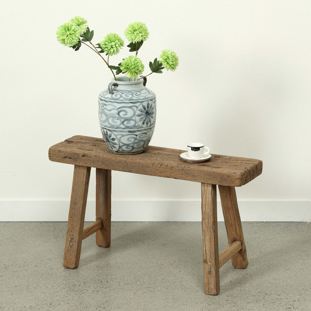Approx. 32" Long Vintage Mini Bench Weathered Natural