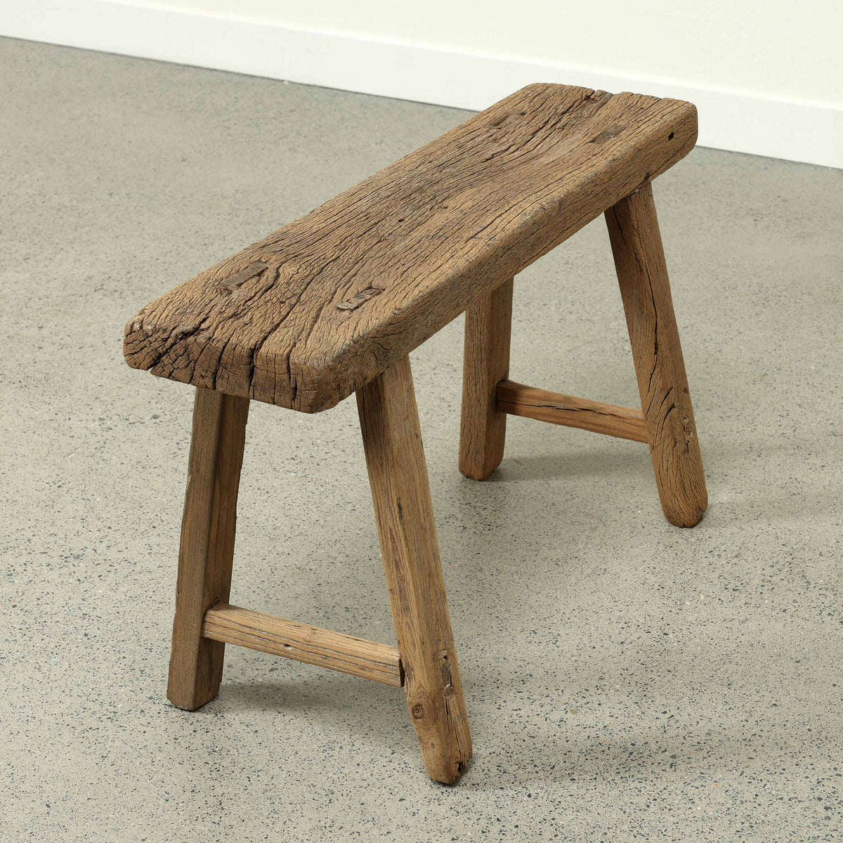 Approx. 32" Long Vintage Mini Bench Weathered Natural