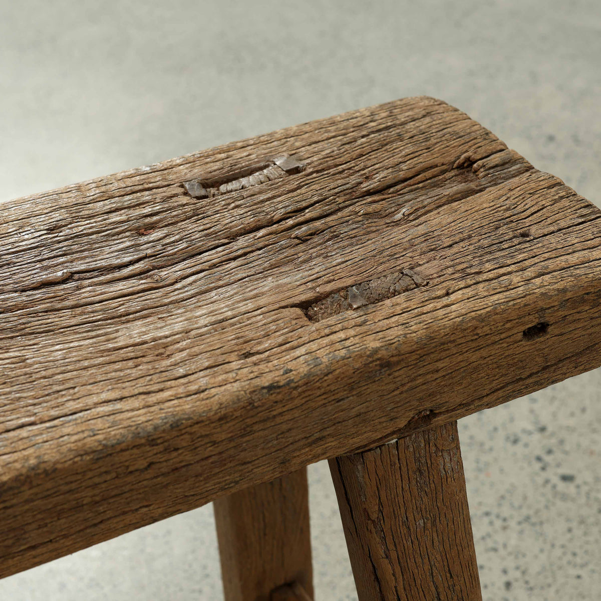 Approx. 32" Long Vintage Mini Bench Weathered Natural