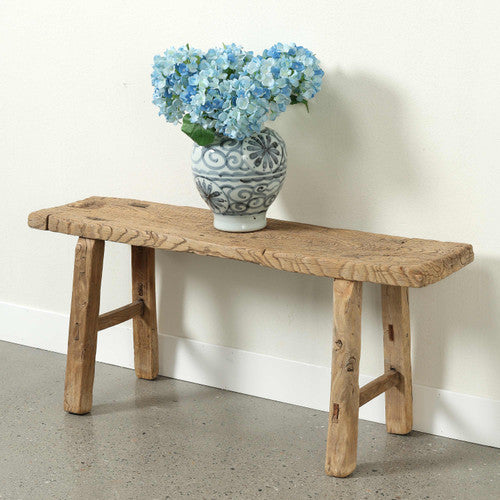 Approx. 44.9" Long Vintage Bench Weathered Natural image 2
