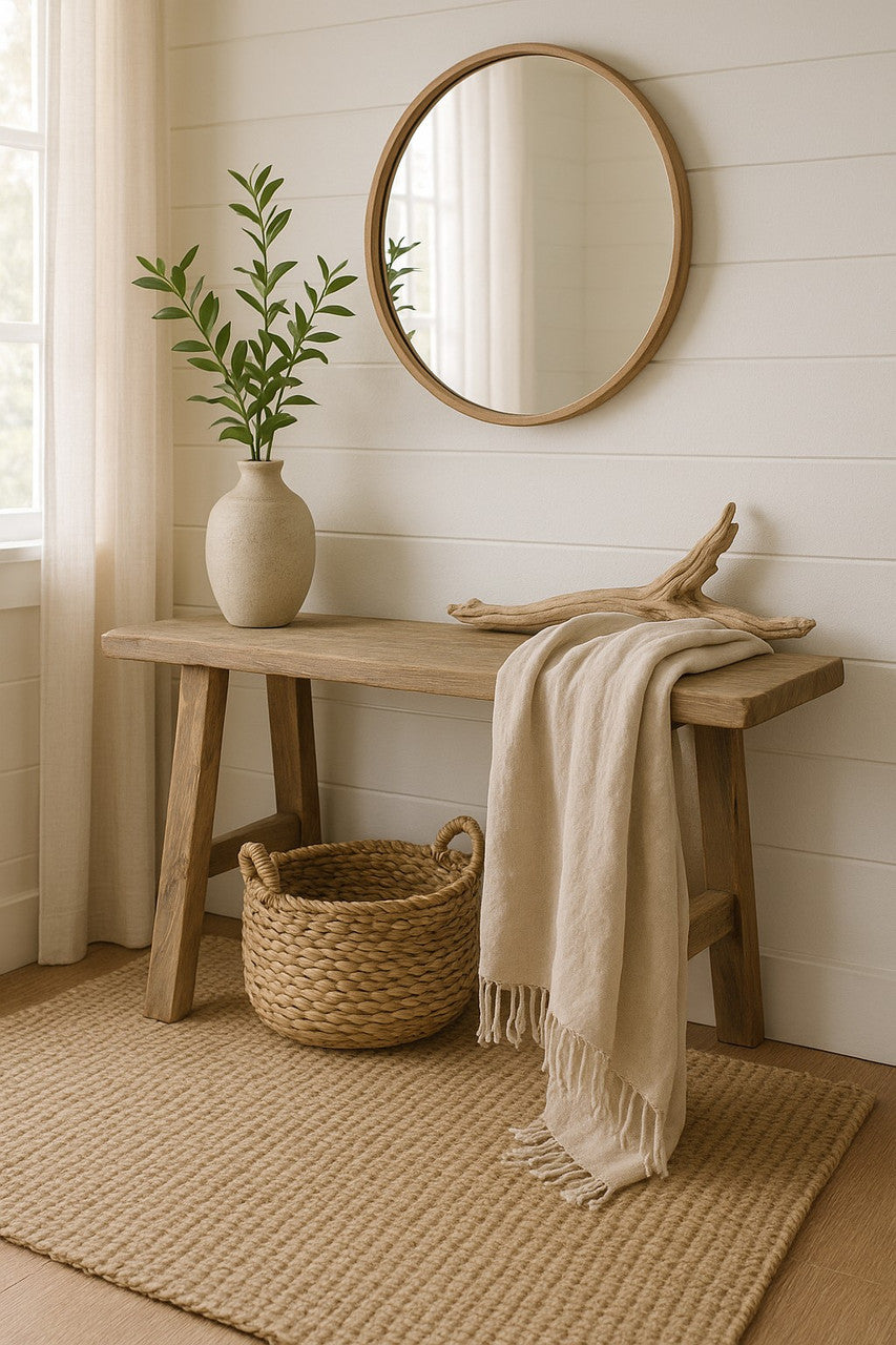 35" Elmwood Bench Weathered Natural (upper width 10" lower width 14") image