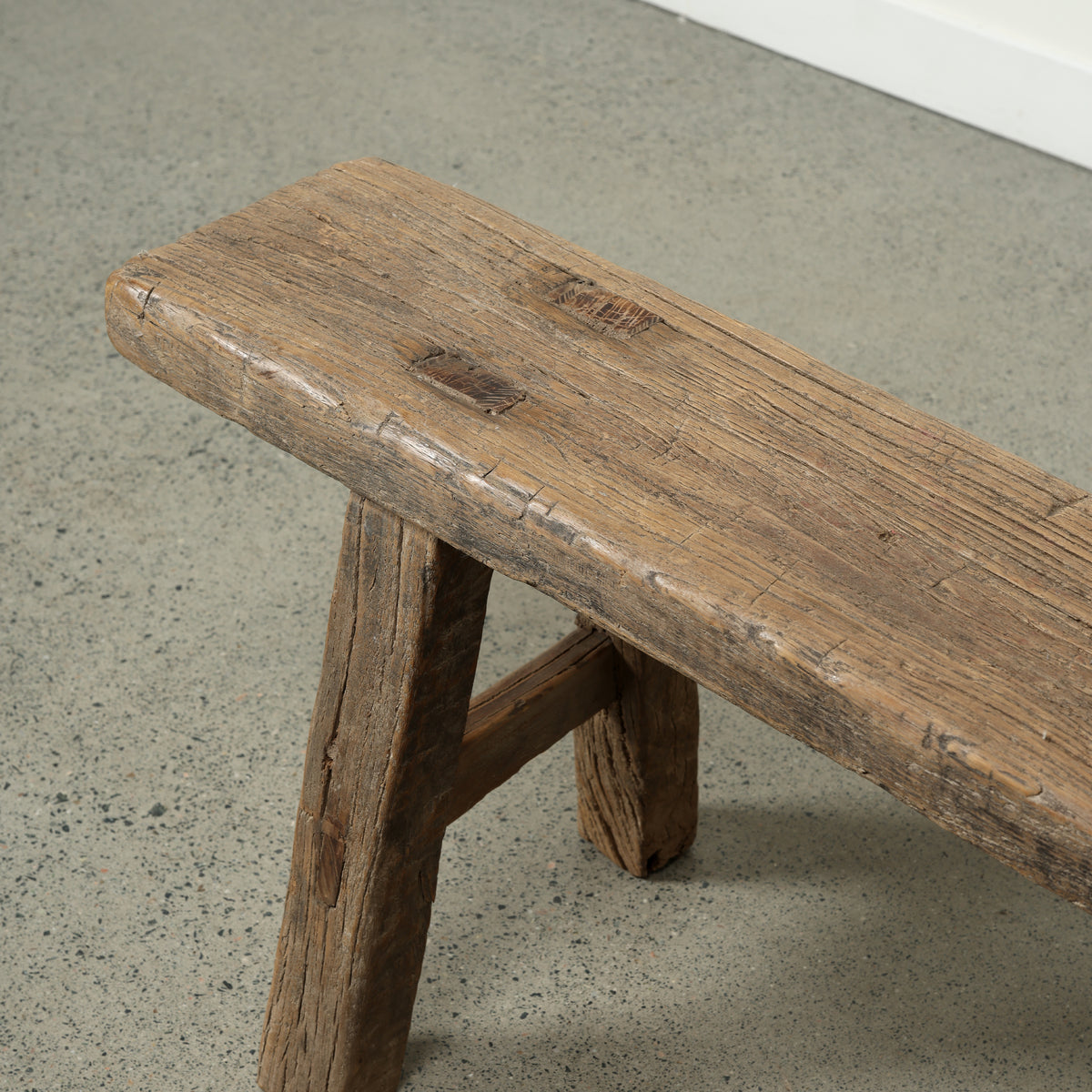 Approx. 60.6 Inches Long 8.3 Inches Deep Vintage Noodle Bench Weathered Natural