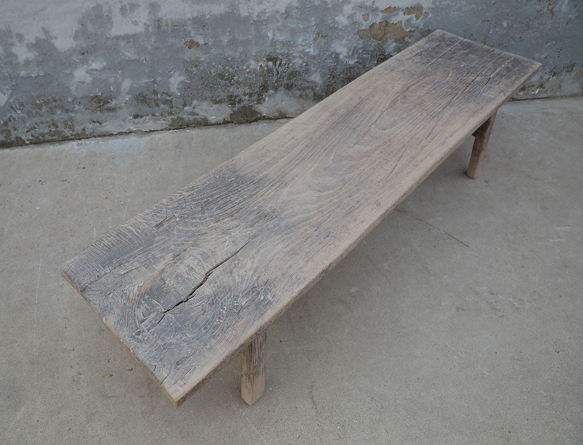 Approx. 71 Inches Long 18 Inches Deep Vintage Bench Weathered Natural