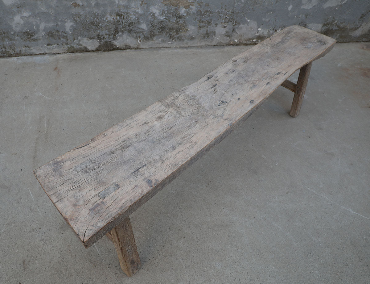 Approx.74 Inches Long 12 Inches Deep Vintage Bench Weathered Natural