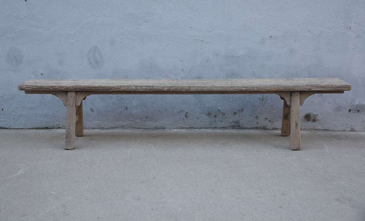 Approx. 98 Inches Long 11 Inches Deep Vintage Bench Weathered Natural