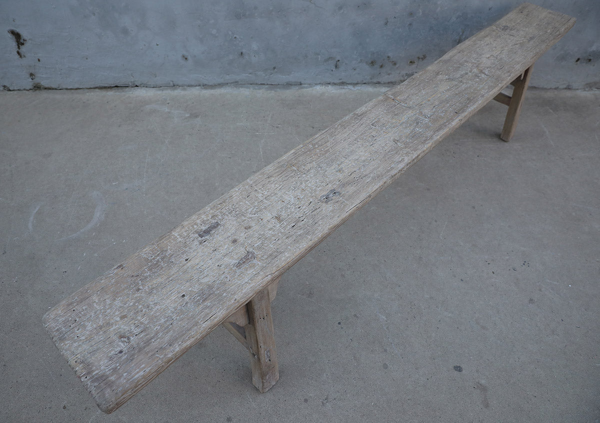 Approx. 98 Inches Long 11 Inches Deep Vintage Bench Weathered Natural