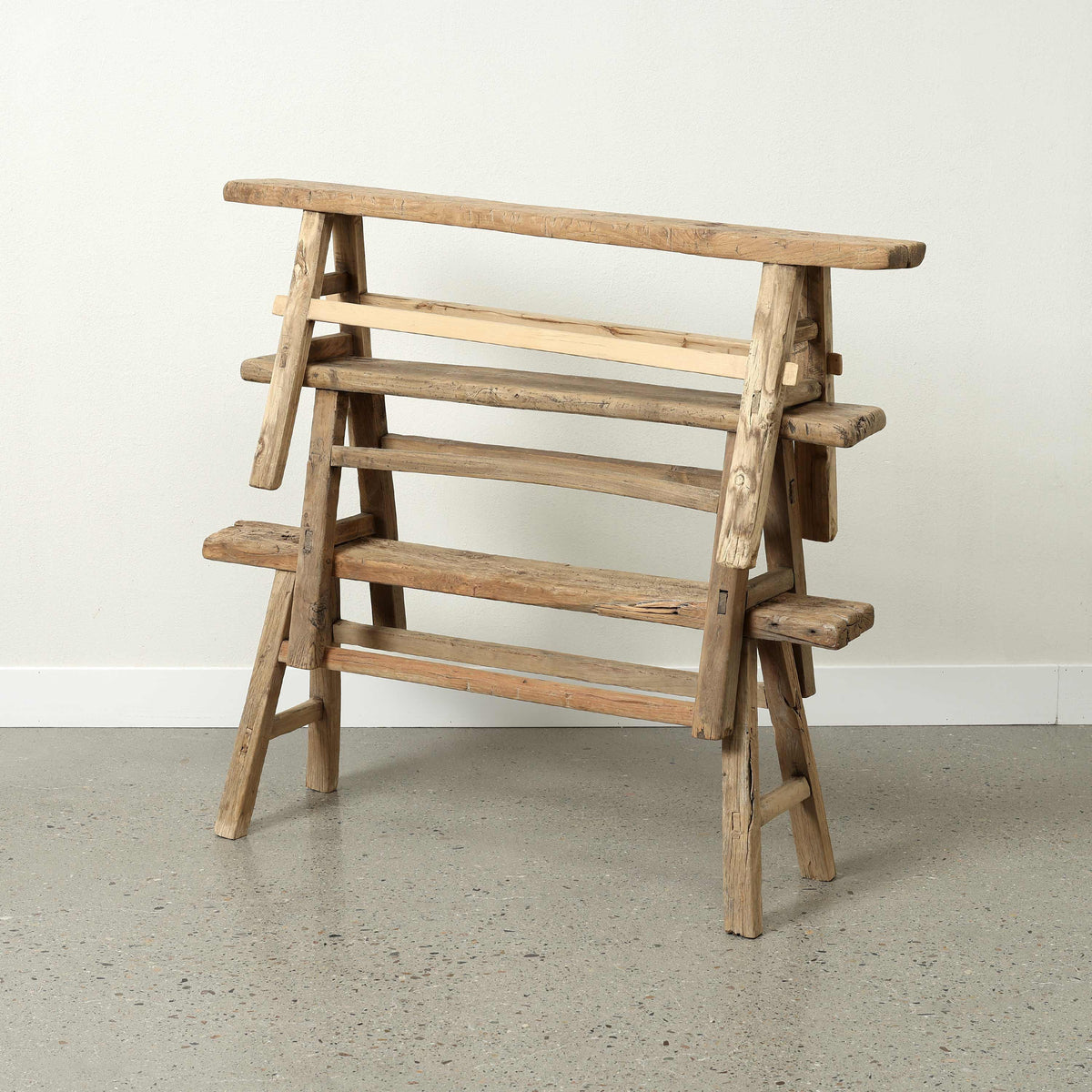Vintage Country Board Bench Weathered Natural Wood (size vary)